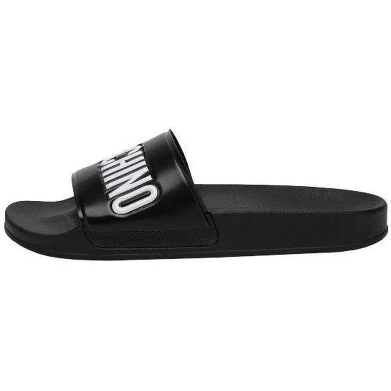 Women's Moschino Couture Pvc Sandal Slide With Logo