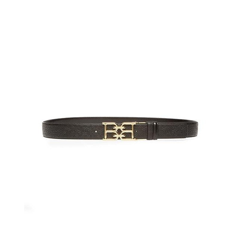 Men's Bally B-Chain Buckle Chain Print Leather Belt