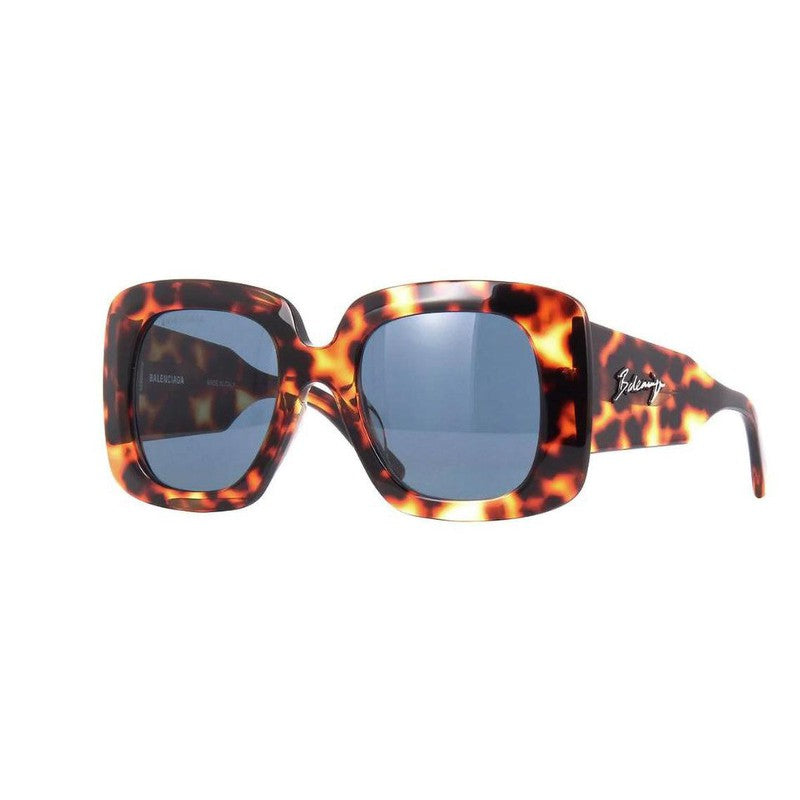 Balenciaga BB0119S Sunglasses Havana-Blue - Krush Clothing