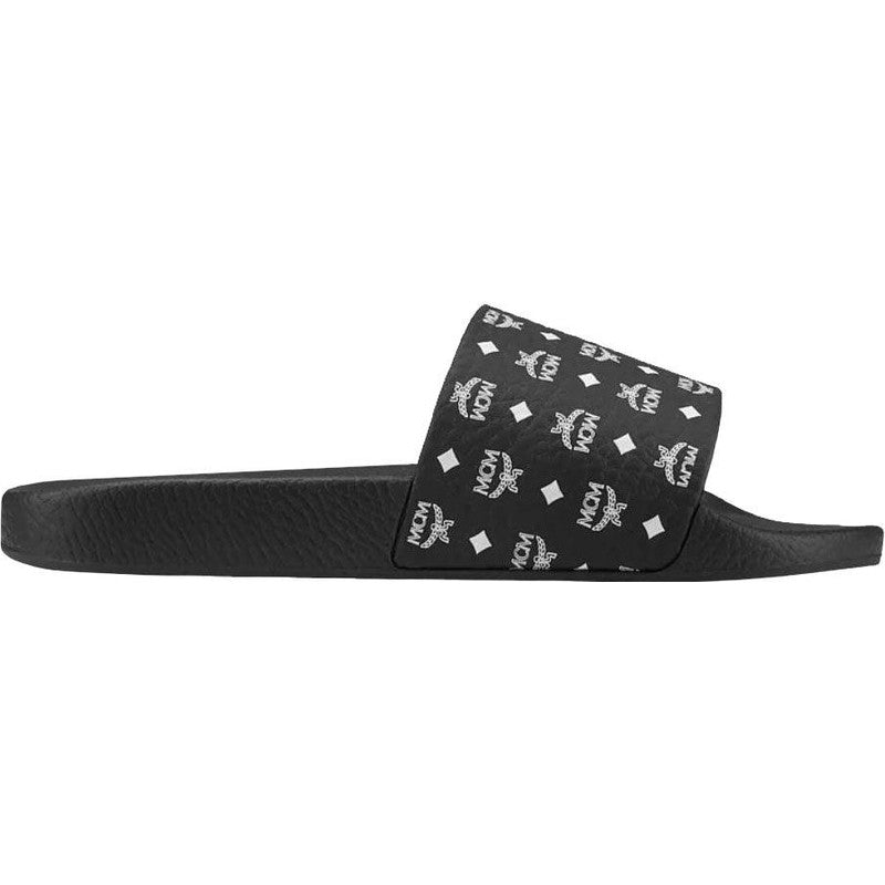 Men's MCM Visetos Rubber Mono Print Slides