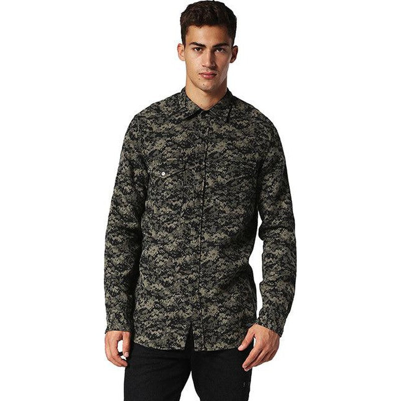 Men's S-Bancs Camouflage Button Up