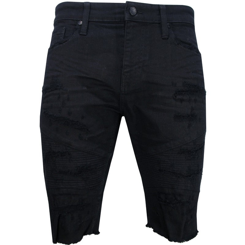 Men's Moto Shredded Twill Shorts