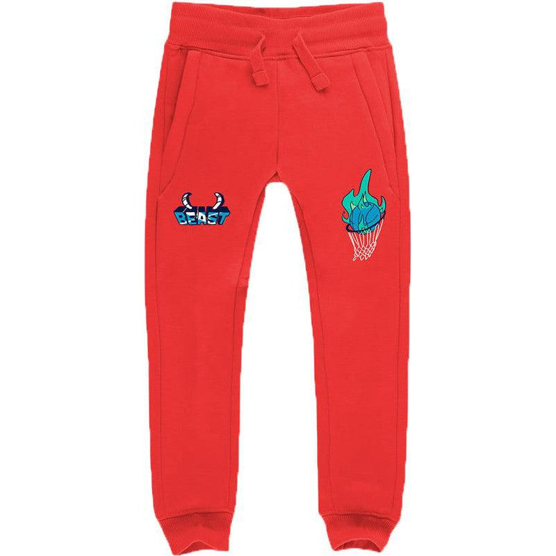 Boy's Beast Jogger Sweatpants, Red