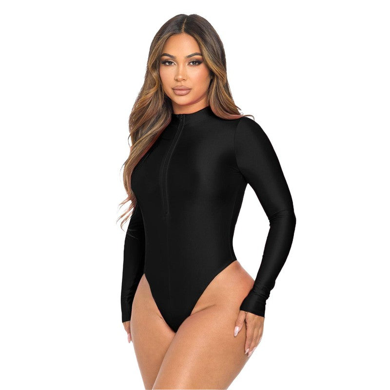 Women's Bodysuit With Front Zipper