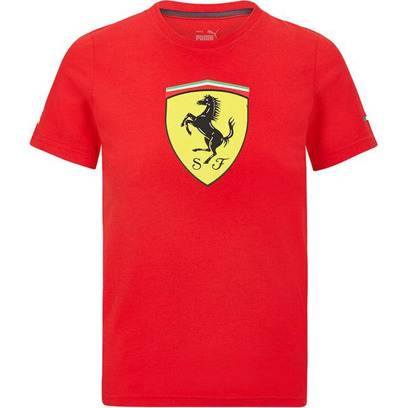 Men's Ferrari Race Colored Big Shield Tee Red