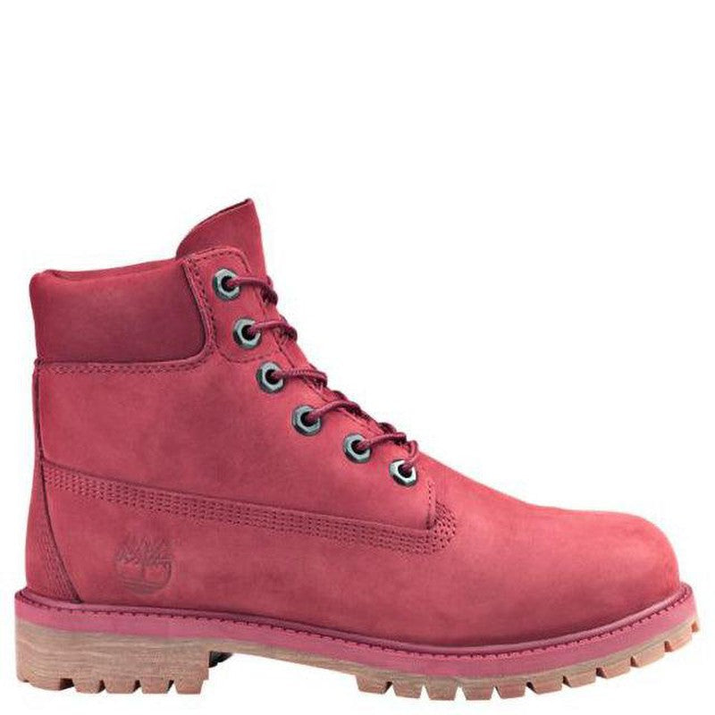 Juniors 6" Premium Nubuck Waterproof Boots, Burgundy Nubuck