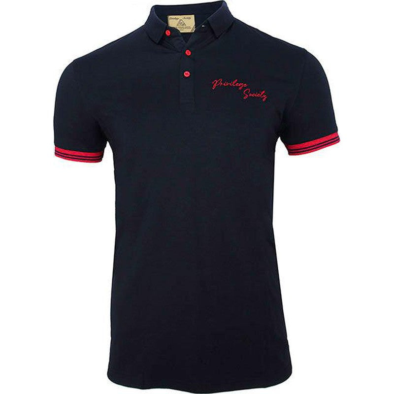 PS Script Polo Shirt , Navy/Red