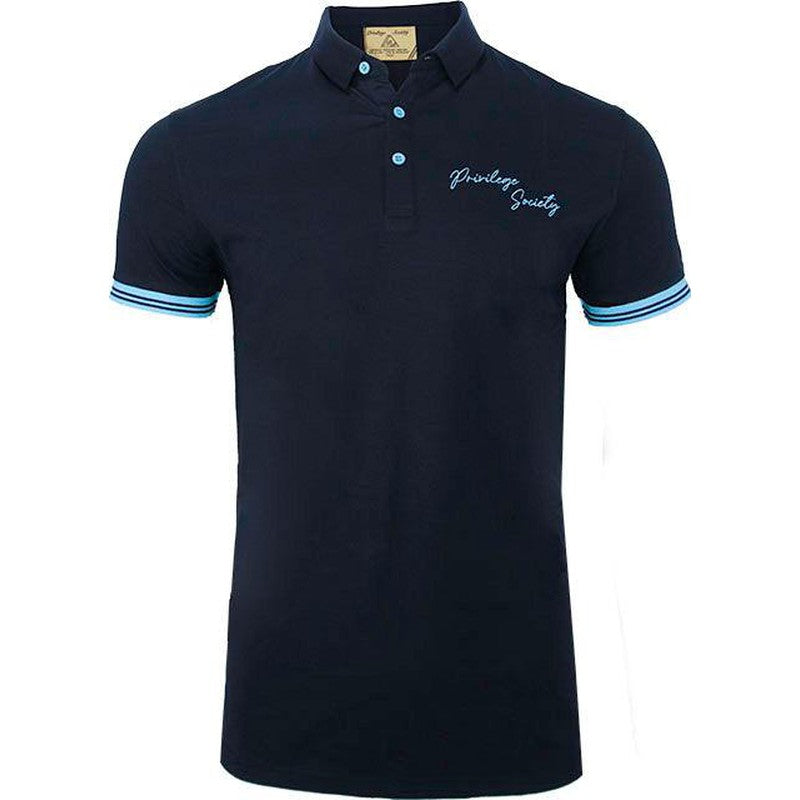 PS Script Polo Shirt , Navy/Teal