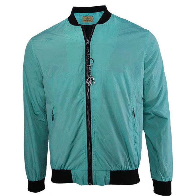 Monogram Wind Breaker Jacket --PS2125-MONO, Teal