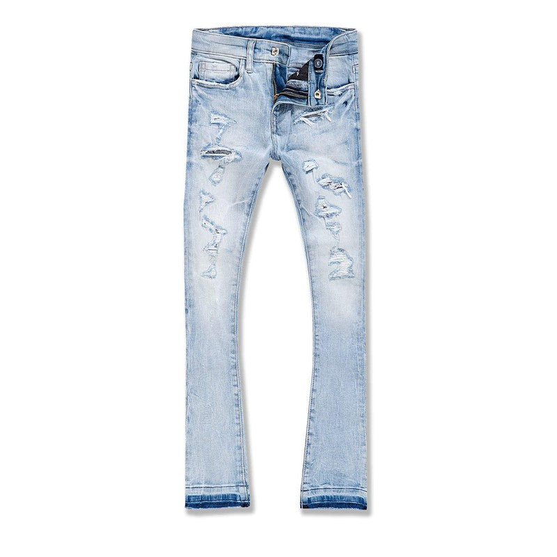 Boy's Stacked Rockport Denim, Sky Blue