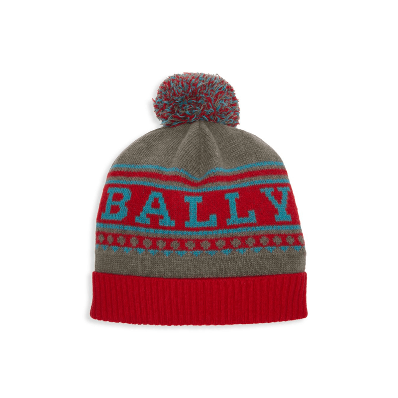 Wool Logo Pom-Pom Beanie