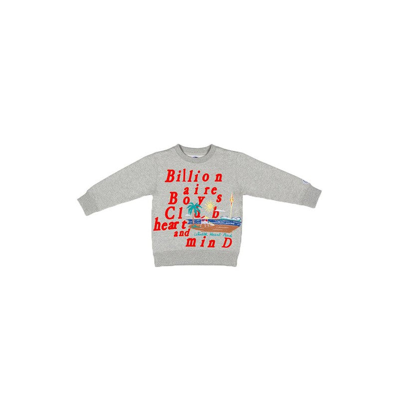 Kid's BB Lift Off Crewneck Sweater, Heather Grey