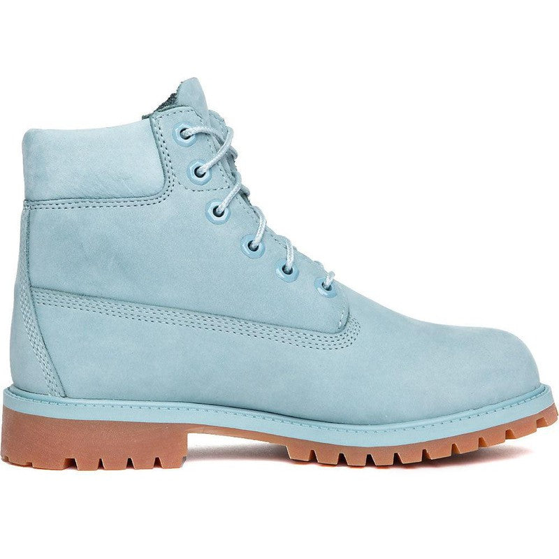 Juniors 6" Premium Nubuck Waterproof Boots, Stone Blue Nubuck