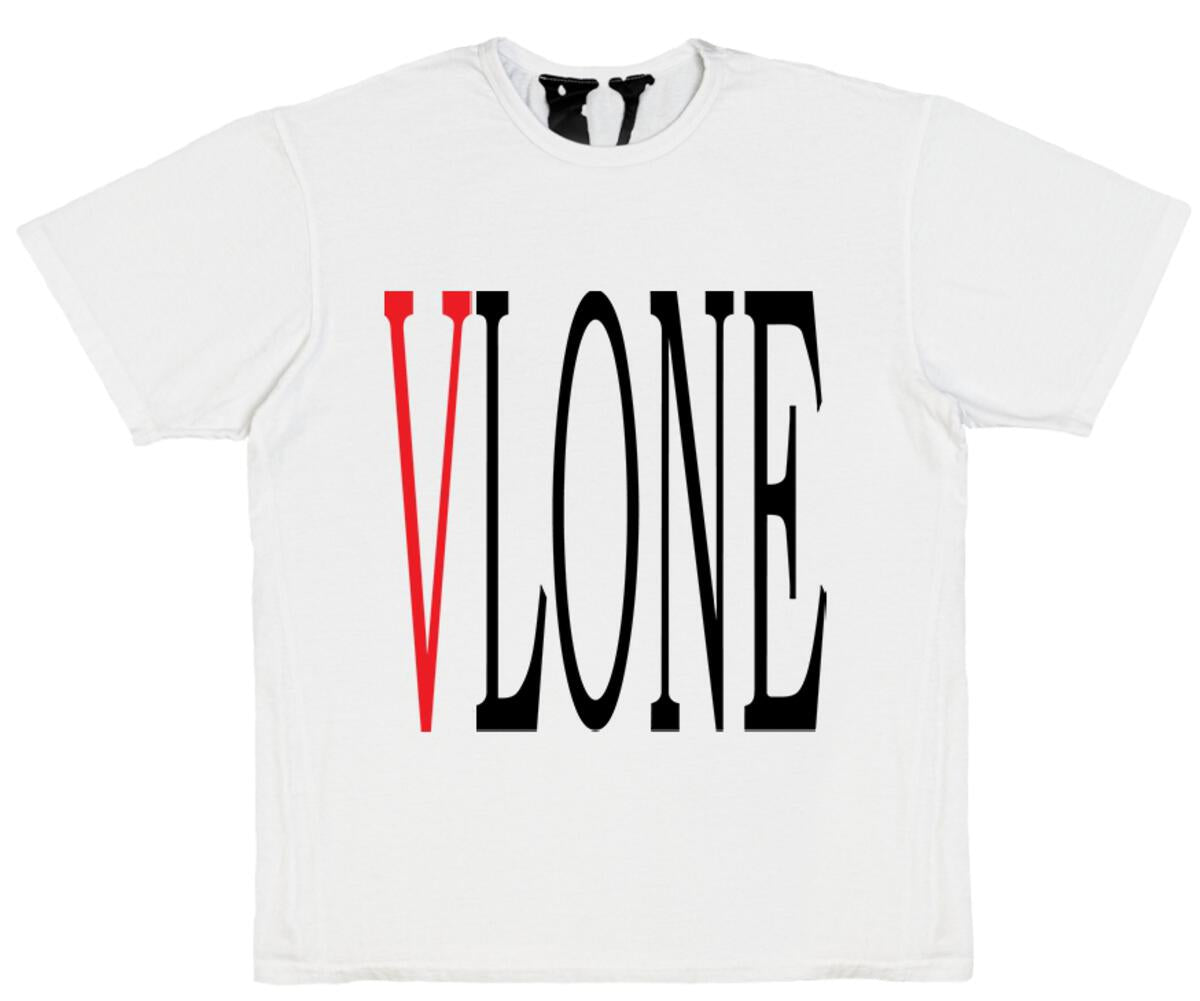 Men's VLONE Staple T-Shirt, Orange-White