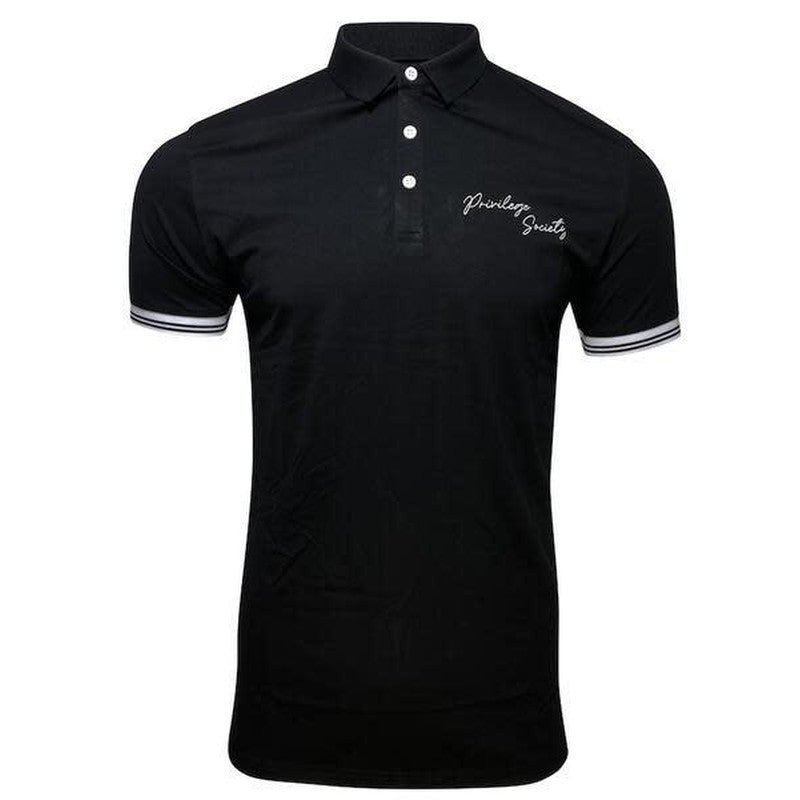 PS Script Polo Shirt , Black/ White