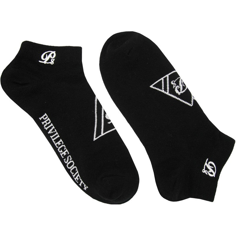 PS Triangle Socks 2 Pack, Black / White - Krush Clothing