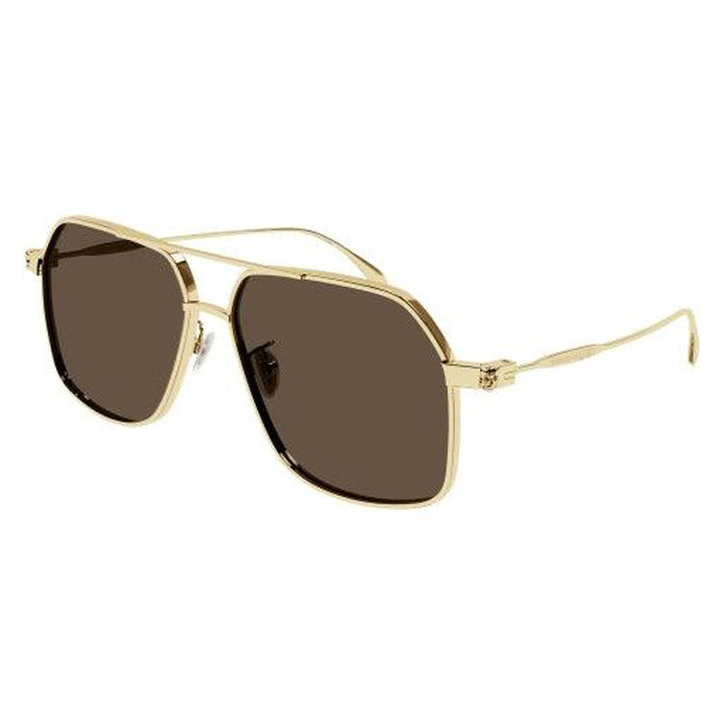 Alexander McQueen AM0372S Sunglasses, Gold-002