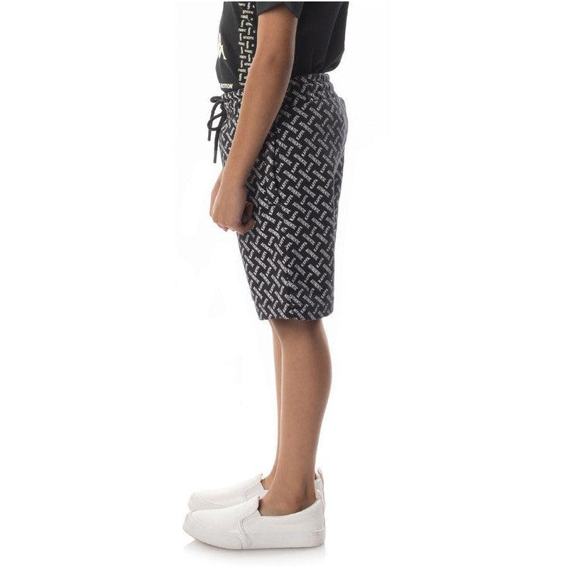 Kid's Authentic Plimmo Shorts, Black Smoke/White - Krush Clothing