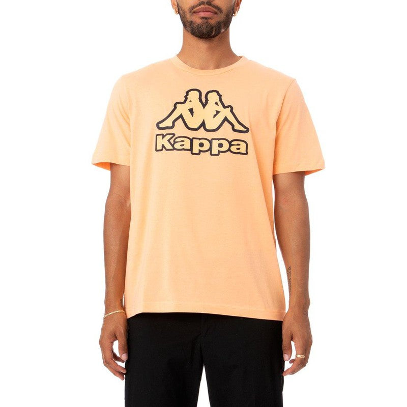 Men's Logo Tape Bant T-shirt - Salmon - Krush Clothing