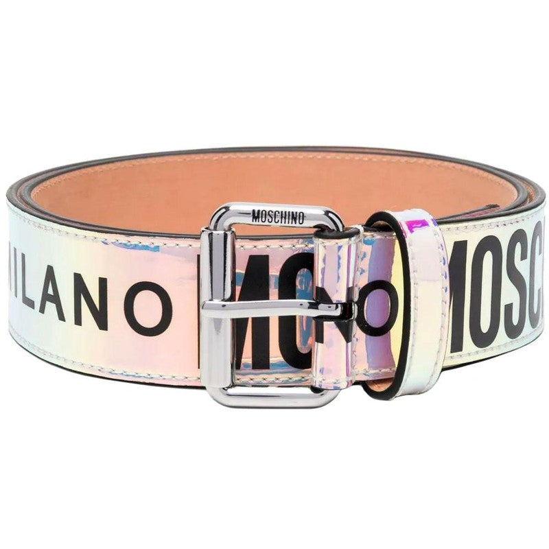 Moschino Holographic Leather Belt - Krush Clothing