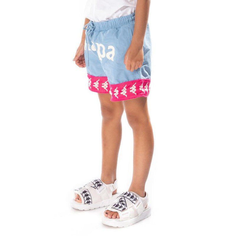 Kid's 222 Banda Calabash 3 Shorts, Blue Dusk/Pink - Krush Clothing