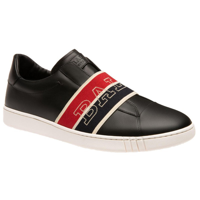 Men's Calf Wictor Leather Sneaker ,Black - Krush Clothing