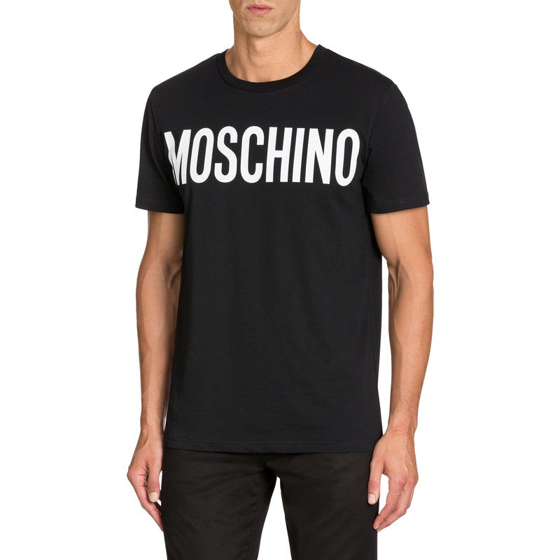 Men's Moschino Logo Print T-shirt, Black - Krush Clothing