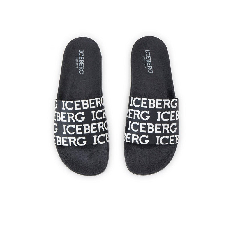 Men's Iceberg Black Pool Slides - Krush Clothing