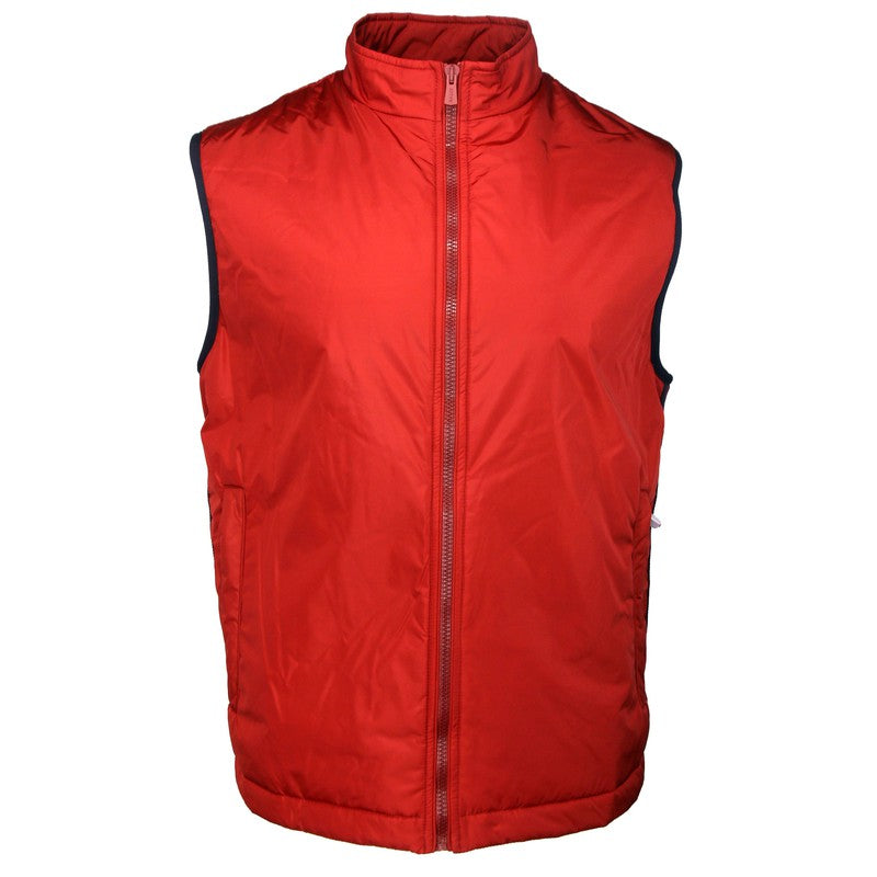 Men's Bally Side Logo Vest, Red - Krush Clothing