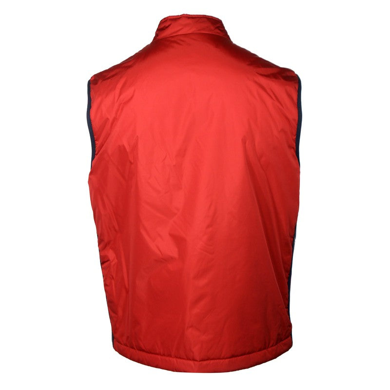 Men's Bally Side Logo Vest, Red - Krush Clothing