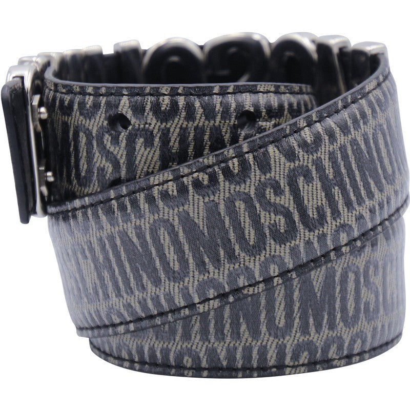 Moschino Couture Calfskin Belt With Logo - Krush Clothing