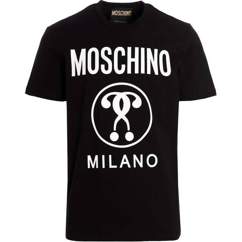 Men's Moschino Double Question Mark T-Shirt, Black - Krush Clothing