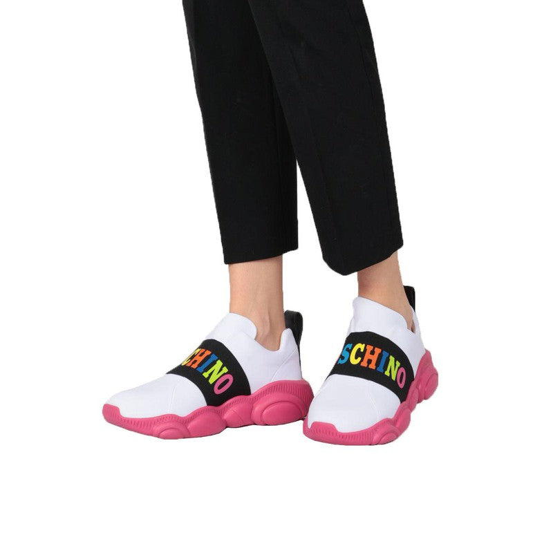 Women's Moschino Teddy Lycra Slip-On Sneakers - Krush Clothing