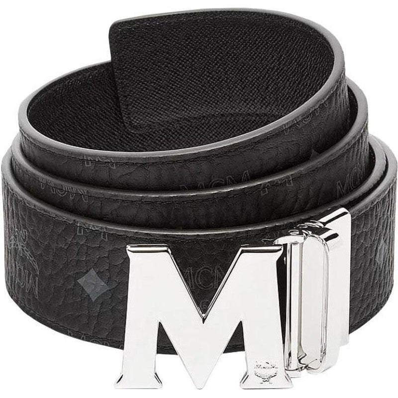 Men's MCM Belt Shiny Silver M Cobalt - Krush Clothing