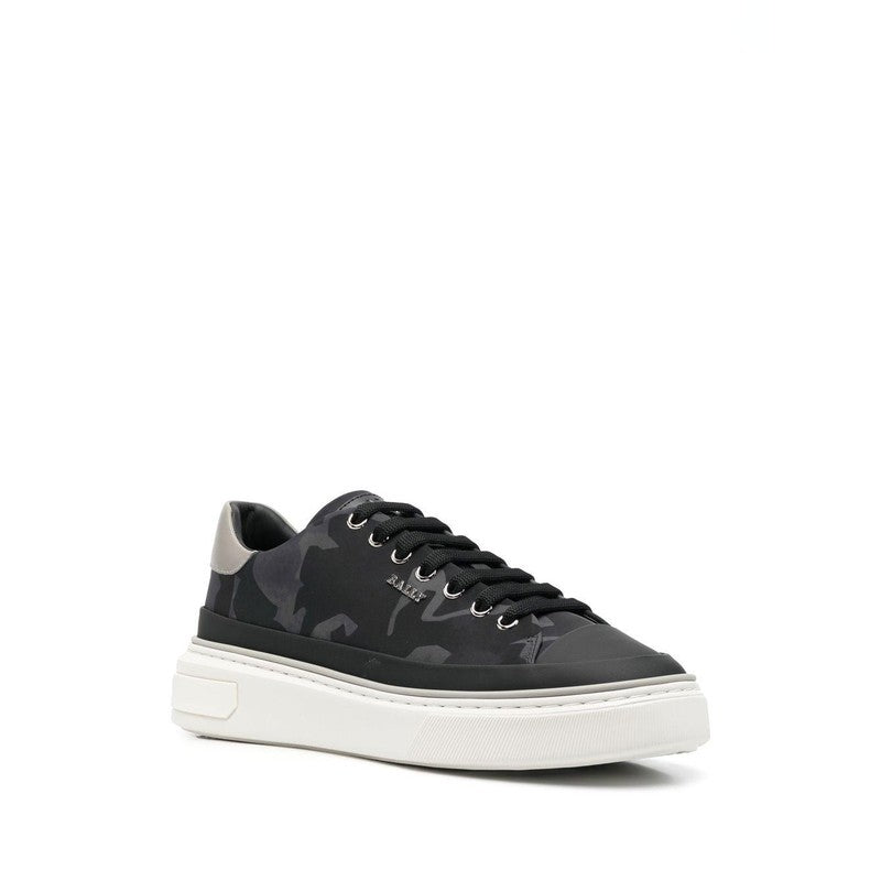 Men's Melys Fabric & Leather Sneakers In Black & Grey - Krush Clothing