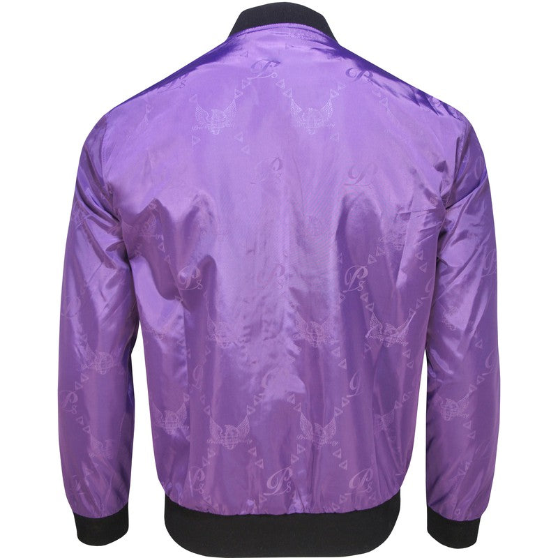 Monogram Wind Breaker Jacket --PS2125-MONO, Purple - Krush Clothing