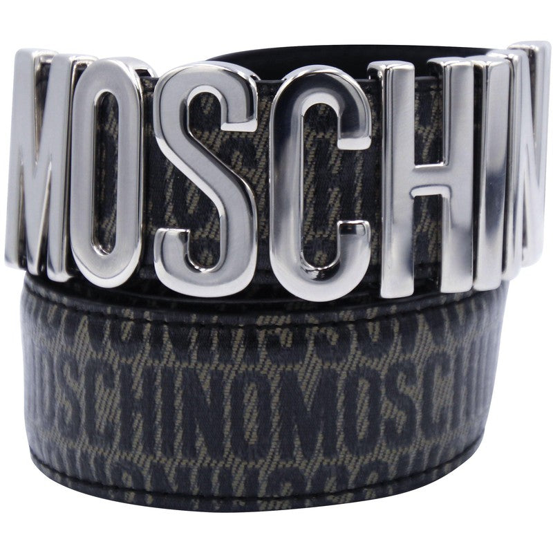 Moschino Couture Calfskin Belt With Logo - Krush Clothing