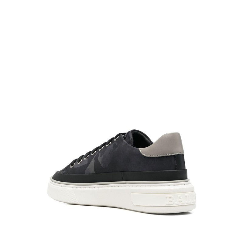 Men's Melys Fabric & Leather Sneakers In Black & Grey - Krush Clothing