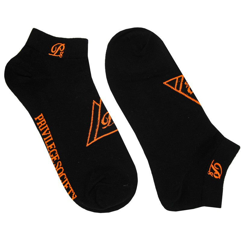 PS Triangle Socks 2 Pack, Black / Orange - Krush Clothing