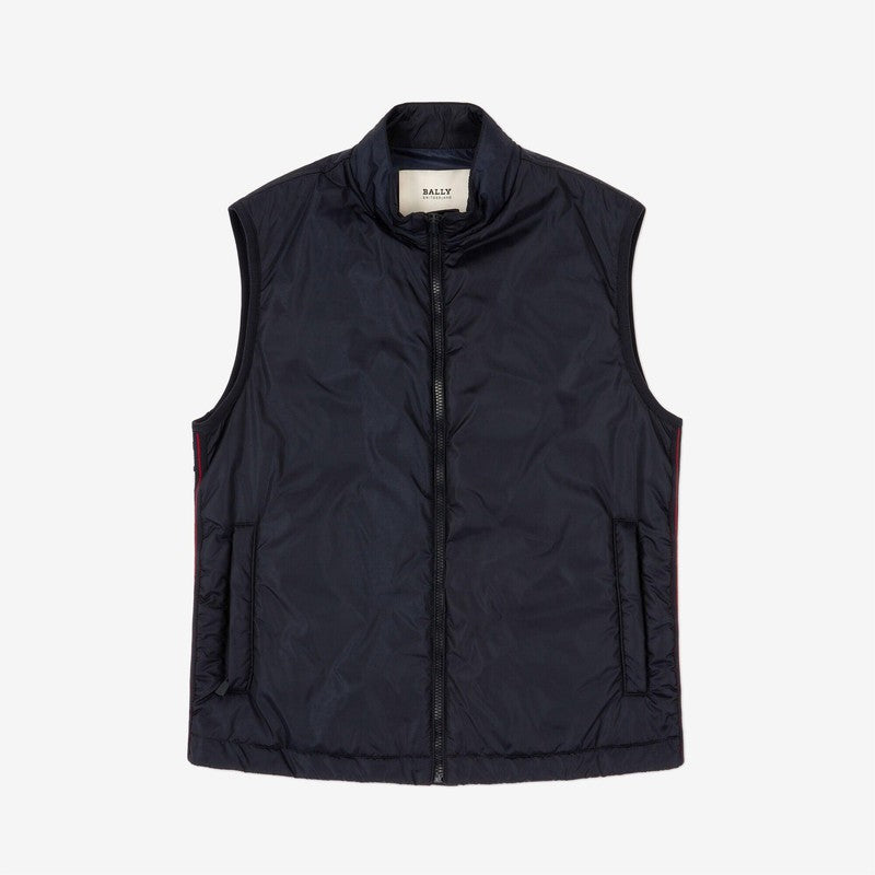 Men's Bally Side Logo Vest, Red - Krush Clothing