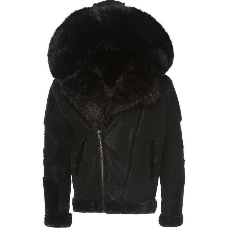 Men's El Jefe Shearling Moto Jacket - Krush Clothing