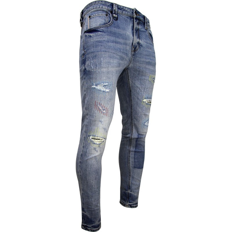 Men's Stitch Work Skinny Jean - Krush Clothing