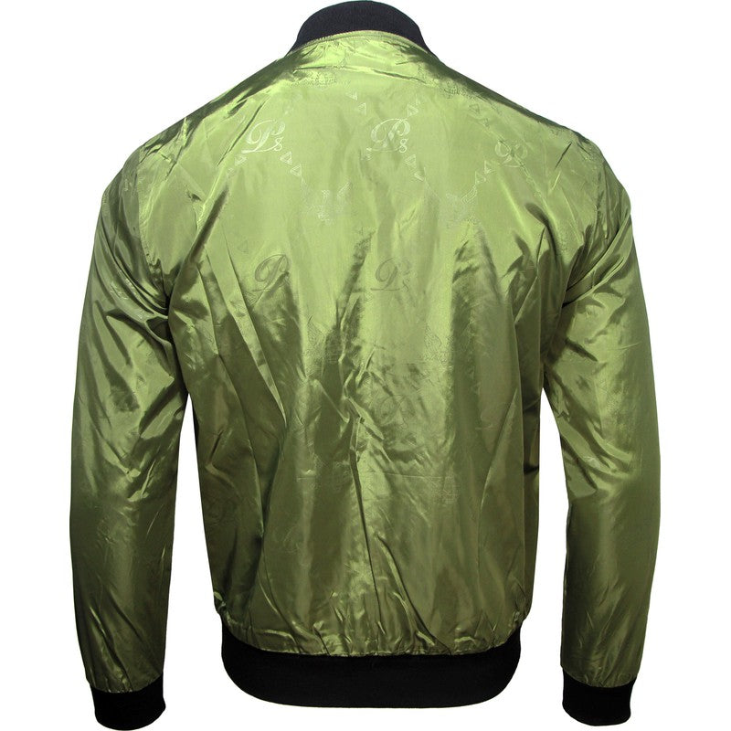 Monogram Wind Breaker Jacket --PS2125-MONO, Olive - Krush Clothing