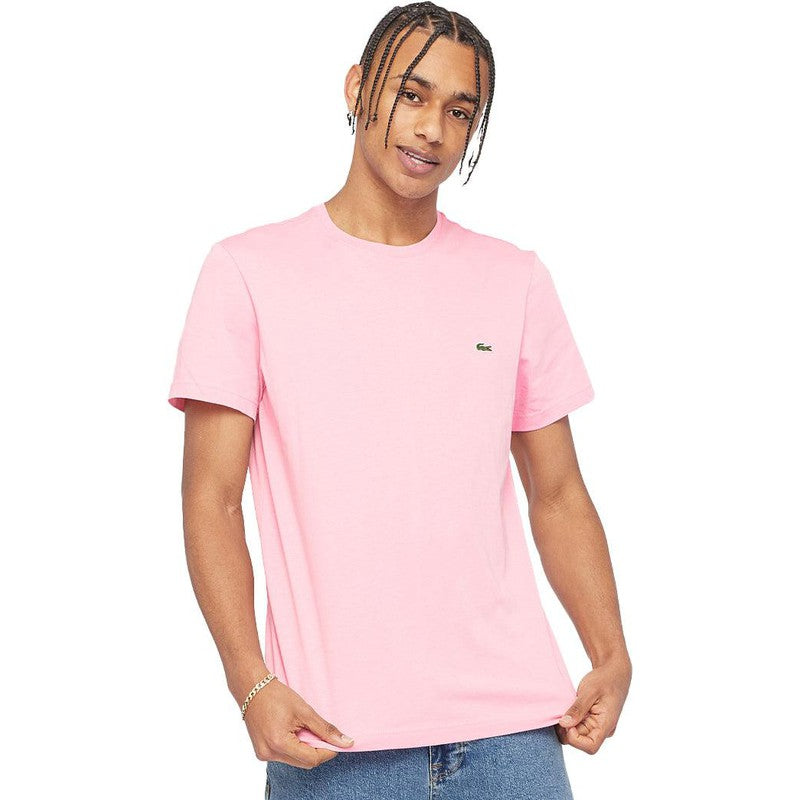 Men's Crew Neck Pima Cotton T-Shirt, Lotus Pink - Krush Clothing