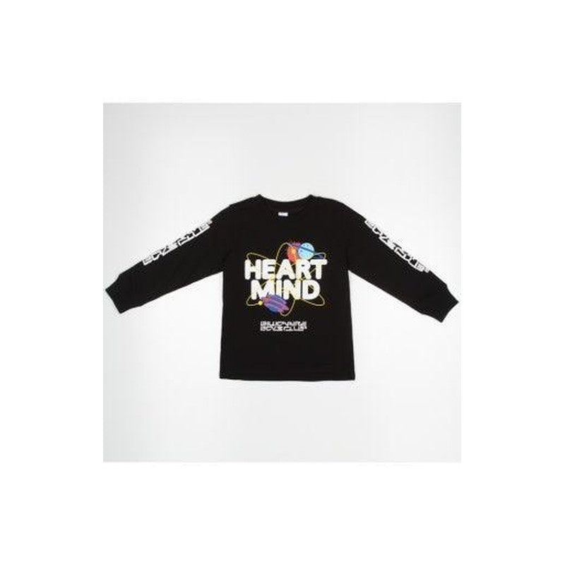 Kid's BB Hrt N Mnd LS Tee, black - Krush Clothing