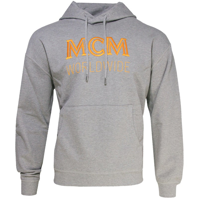 Men's MCM Worldwide Logo Hoodie, Grey - Krush Clothing