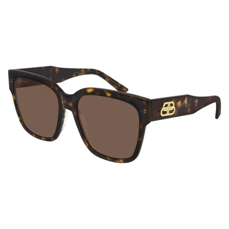 Balenciaga BB0056S Sunglasses Havana-Havana-Brown - Krush Clothing