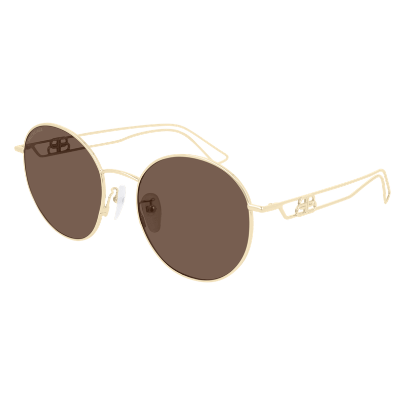 Balenciaga BB0060SK Sunglasses Gold-gold-Brown - Krush Clothing