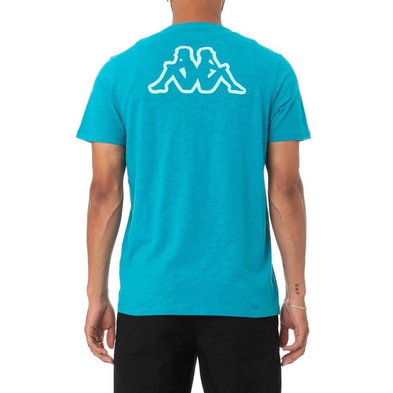 Men's Logo Tape Cabal T-shirt - Peacock - Krush Clothing