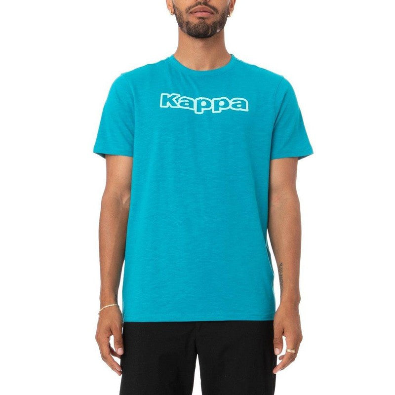 Men's Logo Tape Cabal T-shirt - Peacock - Krush Clothing